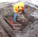 Dr. Eric Poplin preps the walls prior to mapping their location